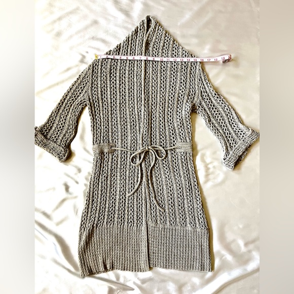 Duster Cardigan Sweater Taupe - Small - Picture 8 of 9